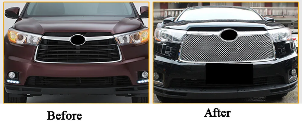 Решетка решетки автомобиля из нержавеющей стали для Toyota Highlander 2009 2010 2011