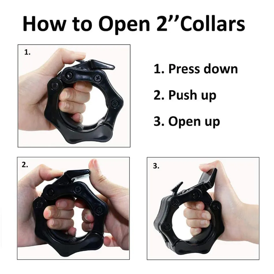 2 шт. ошейники для штанги быстроразъемный нескользящий зажим 1- дюймов диаметр