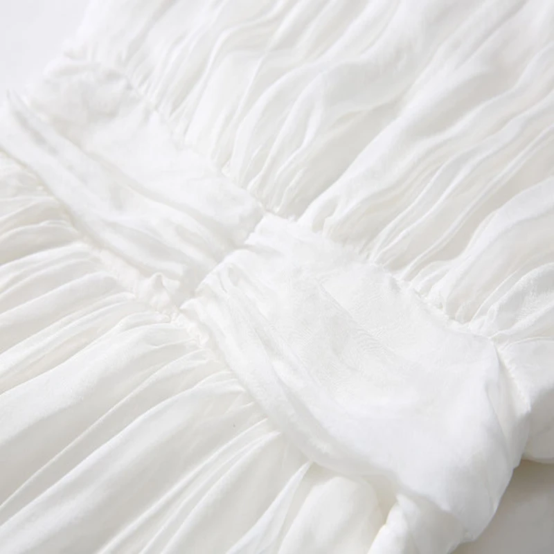 Летнее женское платье 100% шелковые длинные платья без рукавов белые пляжные макси