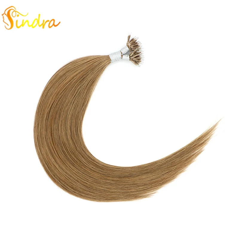 Sindra 1"-24" remy волосы для наращивания кератин прямые Nano Link человеческие волосы 50 шт. 100 шт