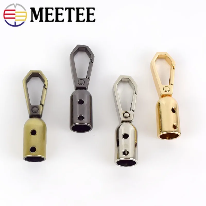 

5/10pcs 8.5x45mm Handbag Tassel Cap Clasp Hook Connector Bag Hanger Metal Buckles Bags Strap Stopper Cord Lock DIY Accessories