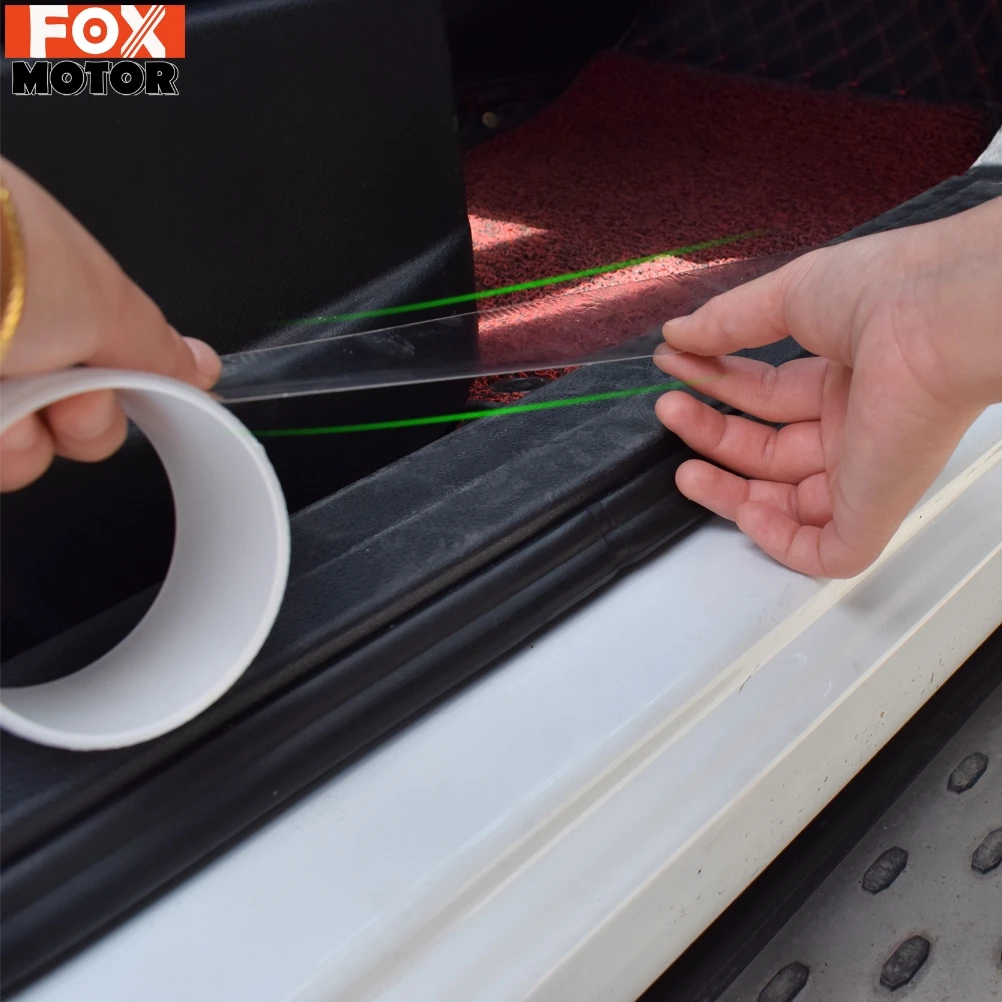 1 м Автомобильная наклейка s защитная лента для порога автомобиля