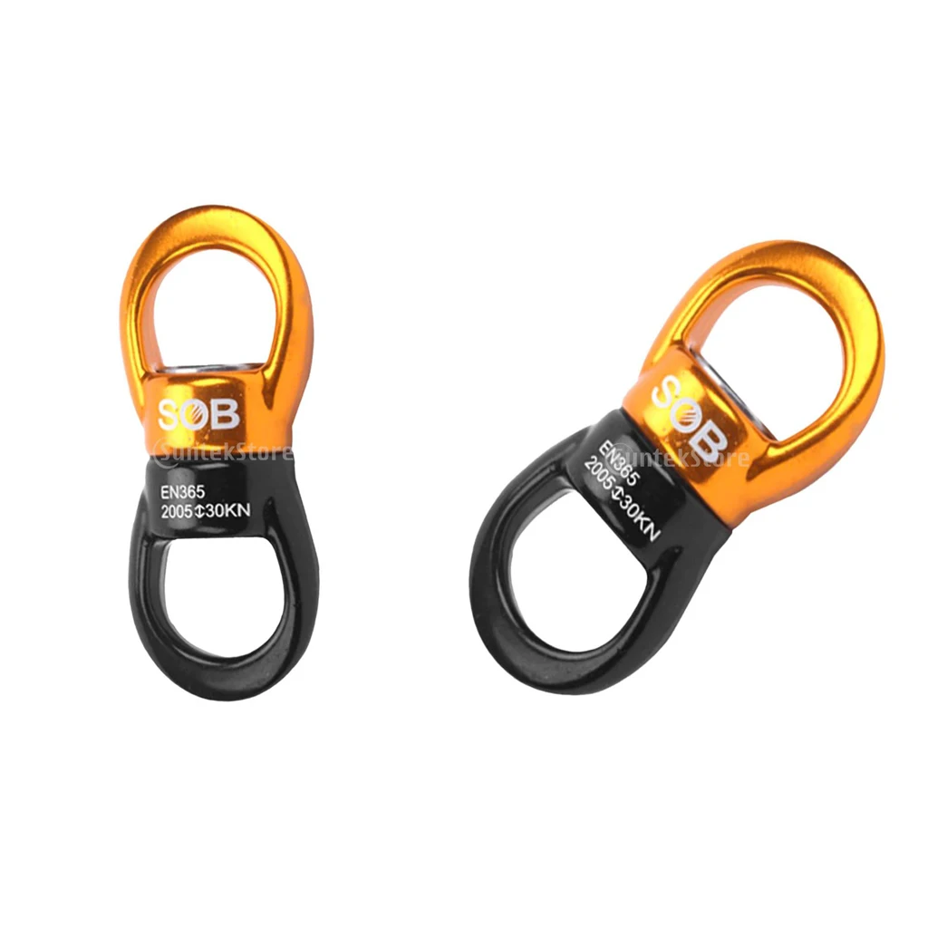 

2pcs 30KN Rotational Device Climbing Swivel Rotator for Rock Climbing 83mm