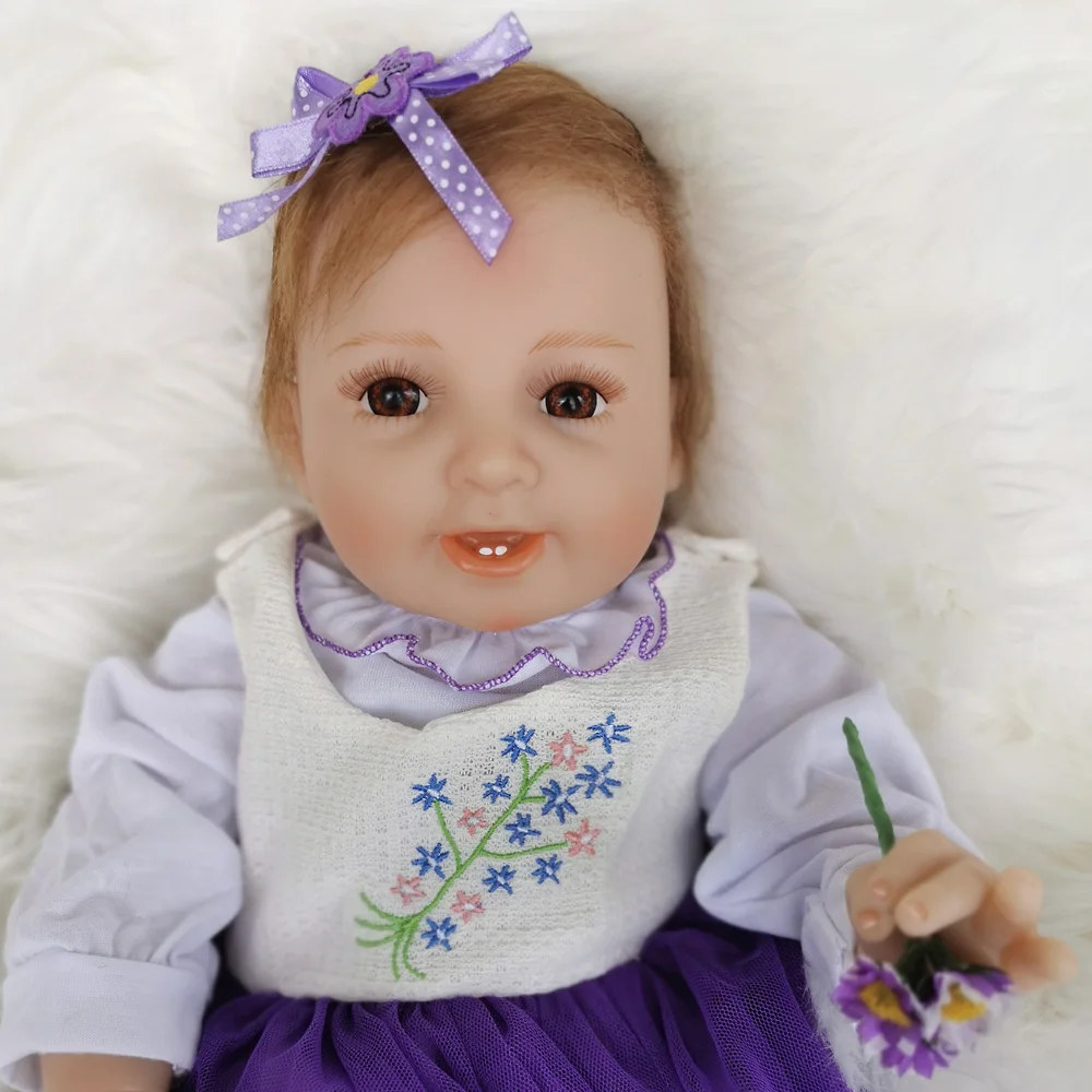 22 дюймов Мягкие силиконовые куклы Reborn Baby Реалистичная кукла-новорожденный кукла