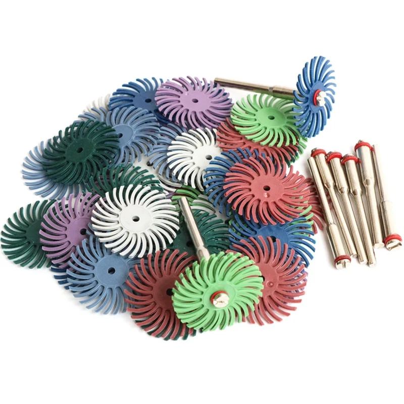 EASY 64Pcs 1 дюймовый радиальный щетинный диск набор абразивная щетка 3 и 2 35 мм