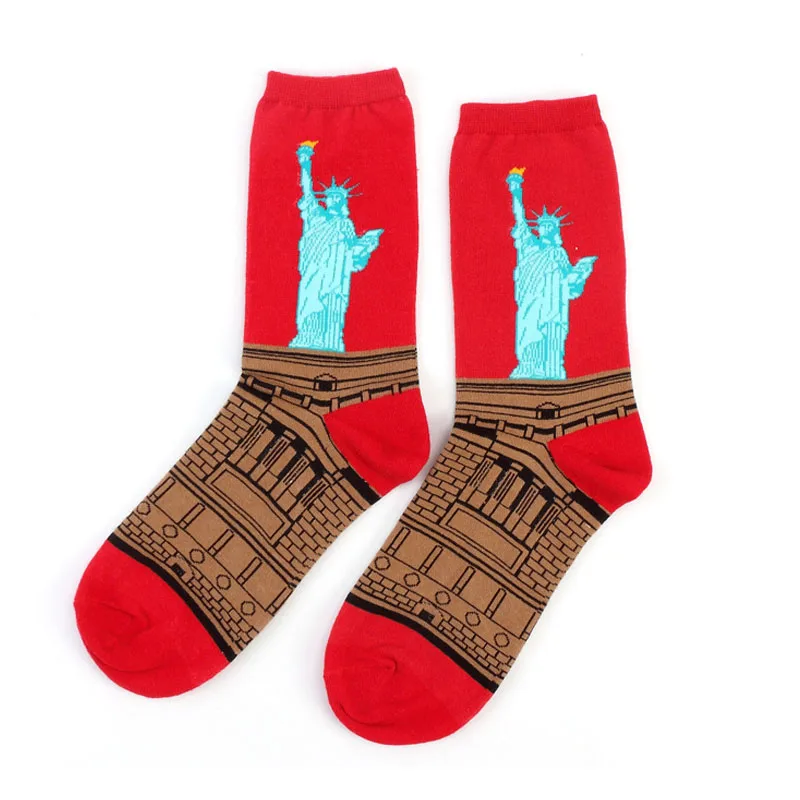 

Harajuku Role 19 Pattern Autumn And Winter Men's Socks Personality Literary Retro Printing Design Cotton Socks