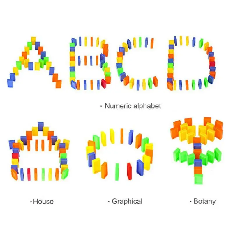 

1 Set Small Train Automatically Puts Domino Blocks Classical Children Toys Color Kit Educational Cognition Shape Early Toy E1Z8