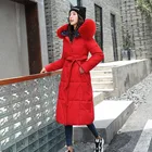 Fitaylor 2020 новая зимняя куртка женская куртка ветрозащитная теплая Женская парка с капюшоном длинное двухстороннее зимнее пальто с поясом