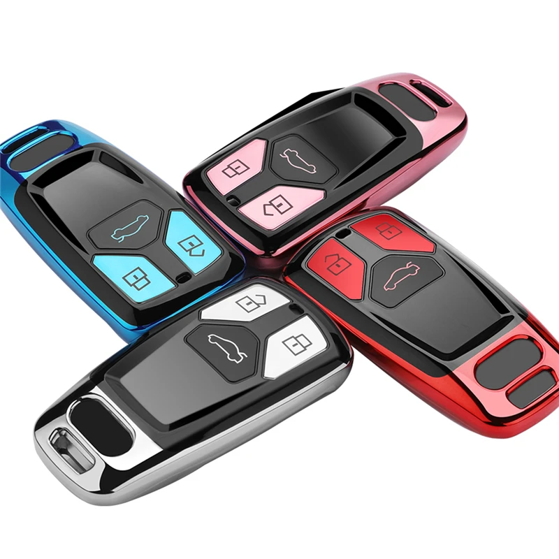 

2020 Soft TPU Car Key Case for Audi A4 new A4L A5 A6L QT S5 S7 Q7 TTS car Accessories car interior accessories key chain