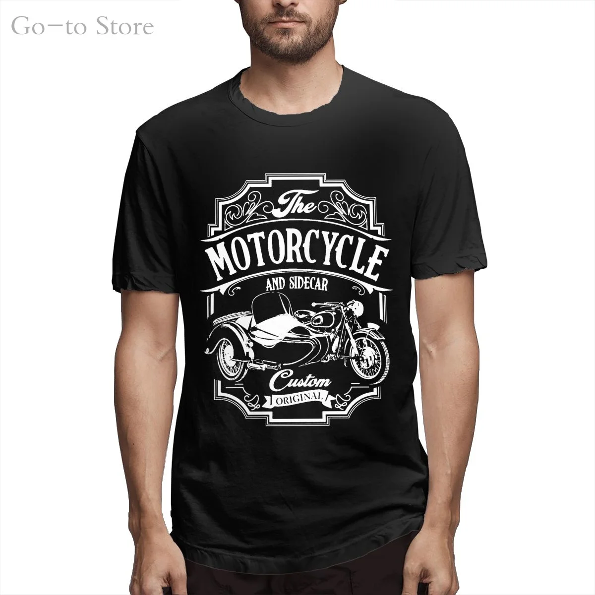 

Motorcycle Sidecar Mens Funny Biker T-Shirt 3 Wheels Motorbike Bike Imen Tops 2021 Summer Fashion New Printed Men Cool Tee Shirt