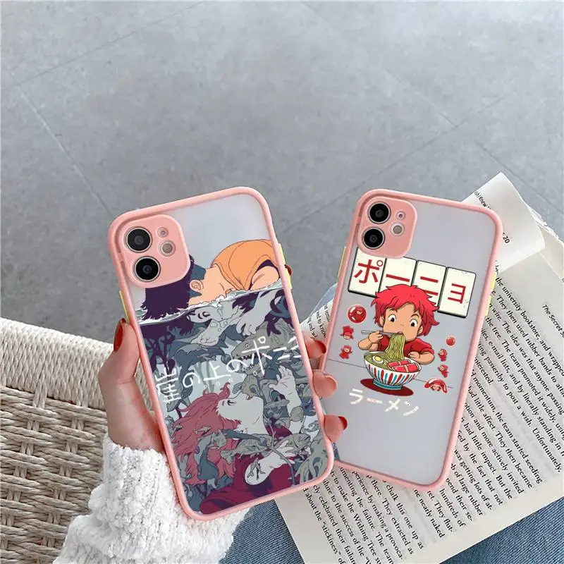 

Hayao Miyazaki anime ponyo Phone Cases Matte Transparent For iPhone 12 Mini 11 Pro XR XS Max 7 8 Plus