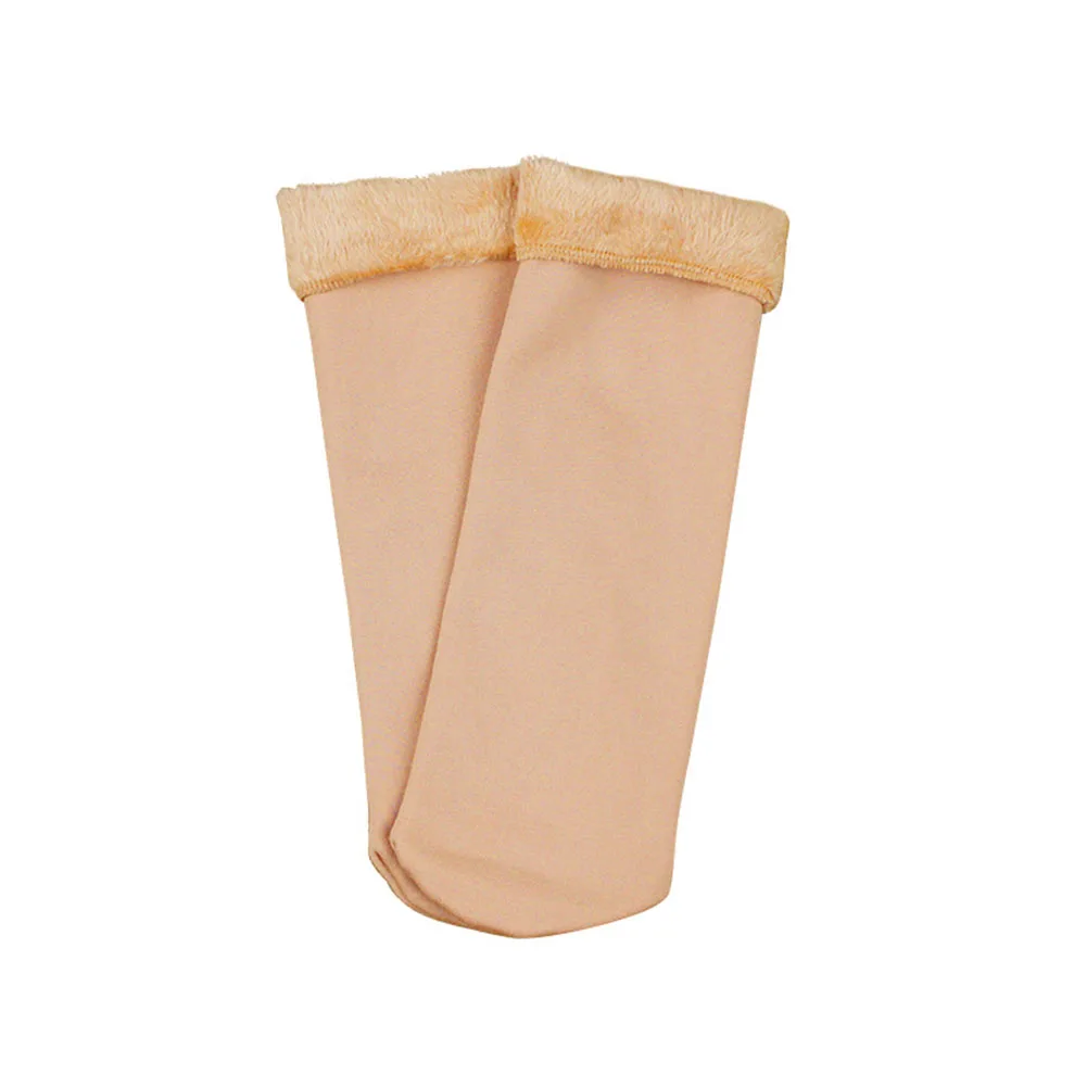 1 пара женские носки сексуальные зимние теплые выше колена высокие черный цвет