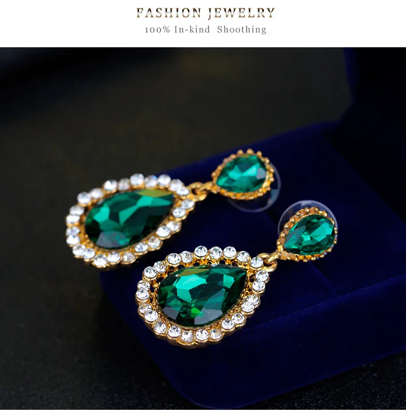 В Корейском стиле длинные Позолоченные каплевидные серьги с капли воды и водяная