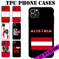 2020 for iphone 5 6 7 8 s xr x plus 11 pro max se austria flag coat of arms theme soft tpu phone cases