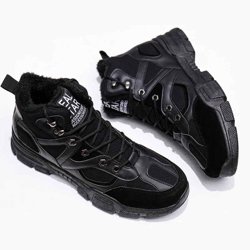 

Men Boots 2020 New High-top Snow Boots Men's Winter Cotton Shoes Plus Velvet Warm Shoes Men's Outdoor Non-slip Men's Shoes