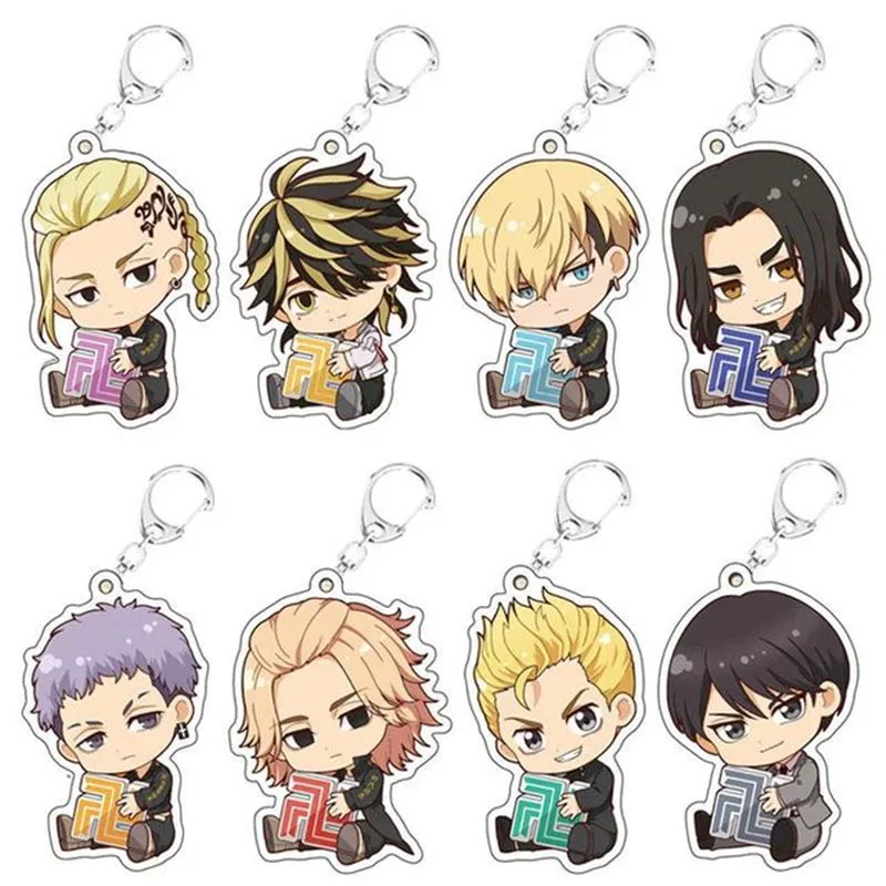 

Free shipping 37 Styles Anime Tokyo Revengers Keychain Acrylic Keyring Chaverio Llavero