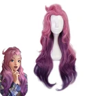 Парик для косплея серафинской волны, термостойкий синтетический для женщин, костюм для косплея, Розовые Смешанные фиолетовые длинные парики