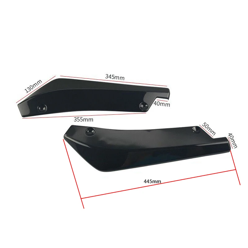 Pair Universal Car Rear Bumper Lip Diffuser Splitter Canard Angle Side Skirt Extension Spoiler Decorative Protection Cove | Автомобили и