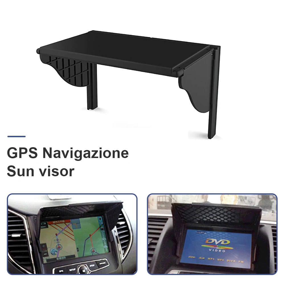

145-245mm Car GPS Sunshade Cover Car Central Dashboard GPS Navigation Navigator Display Anti Glare Car Sun Visor Universal