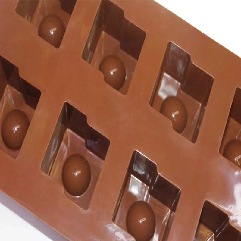 Силиконовая квадратная круглая шоколадная форма с 8 отверстиями в форме Z для