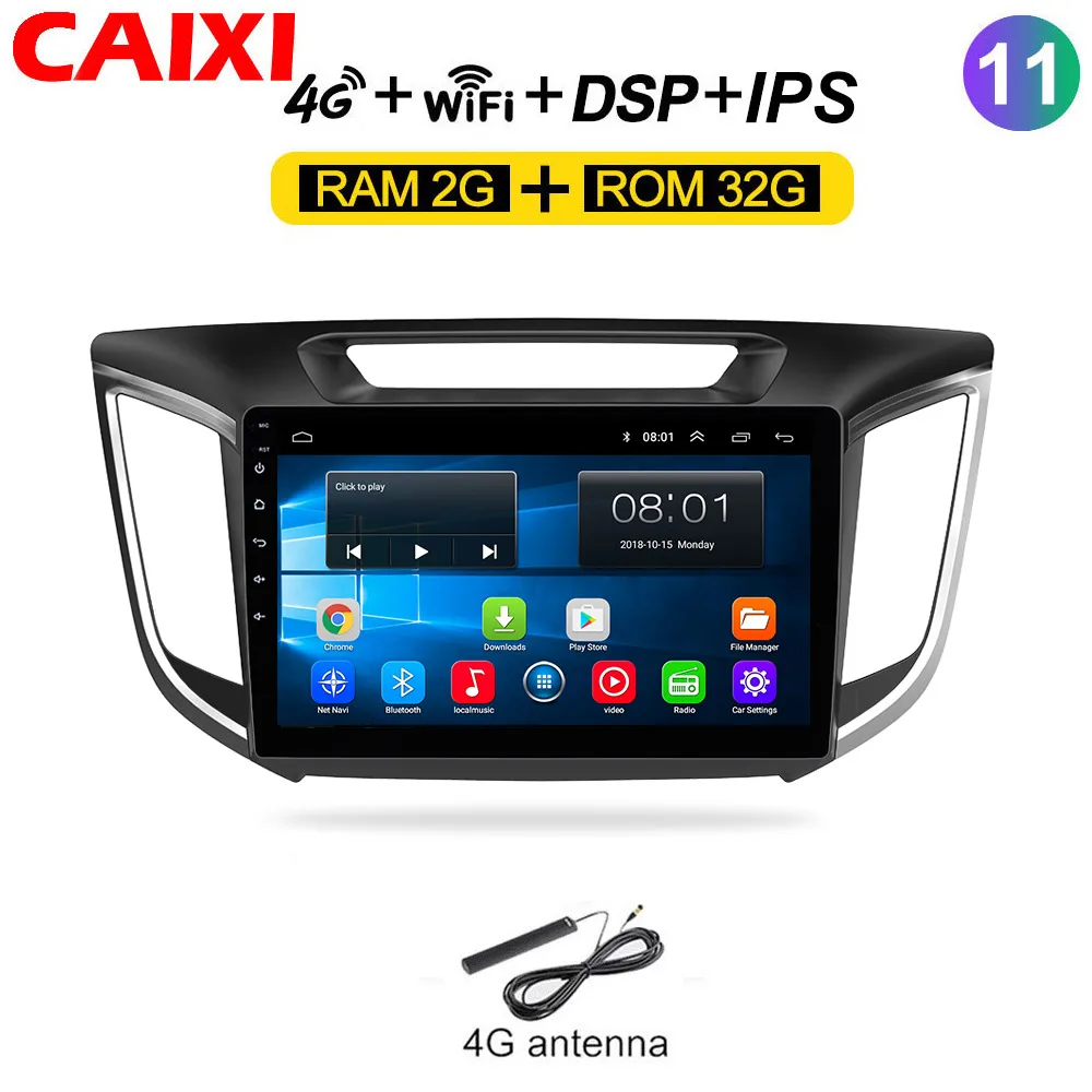 cx-IX25-32g-4G Автомобильный Android 8,1 2G ram 3 2G rom автомобильный Радио мультимедийный плеер gps навигация для hyundai ix25 creta- 2din видео плей - Цвет: cx-IX25-32g-4G
