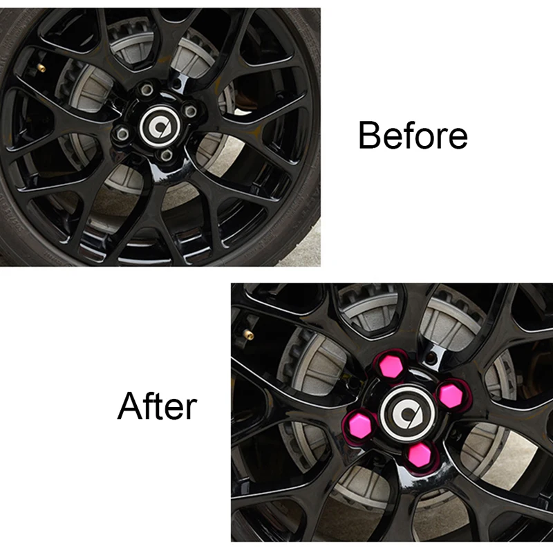 4 шт. колпачок на ступицу колеса силиконовая защитная крышка гайку для нового Smart