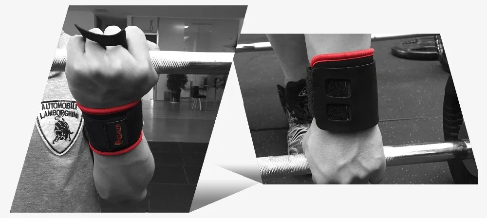 ROEGADYN спортивный фитнес вращающийся резиновый браслет для мужчин тренировки/тяжелой атлетики напульсники для мужчин Теннисный браслет защита для ладоней