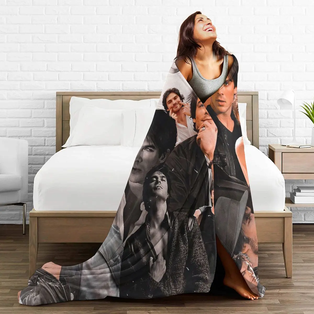 

3D Cartoon Sherpa Blanket Warm Super Soft Flannel Office Nap Bedspread Sofa Bedding Plush Quilt Plaids 296078868