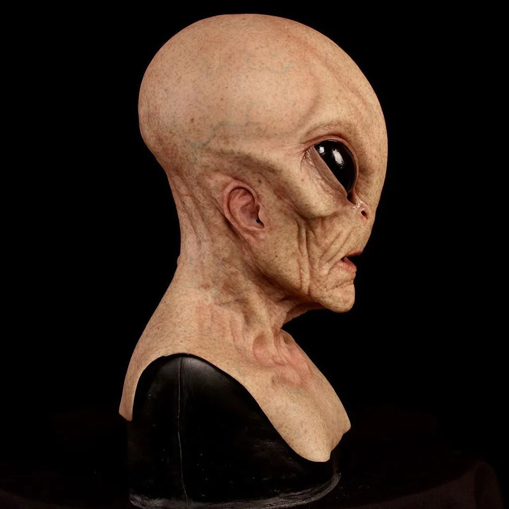 Halloween Horror Alien Mask Cosplay Scary Full Face UFO Latex Masks Helmet Masquerade Party Costume Props Funny Toys | Дом и сад
