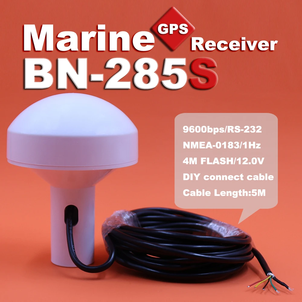 

12V Shielding Net RS-232 Mushroom Head Shell GPS Beidou Module GNSS Antenna Receiver BN-285S
