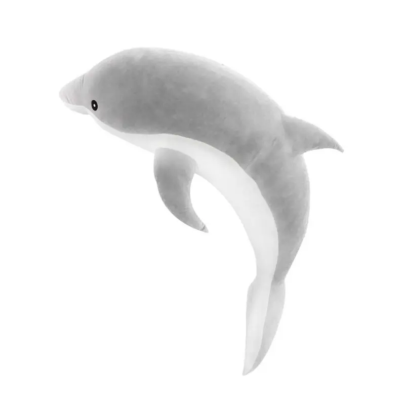 

30-100cm Kawaii Soft Dolphin Stuffed PP Cotton Animal Nap Pillow Girls Gifts F3ME
