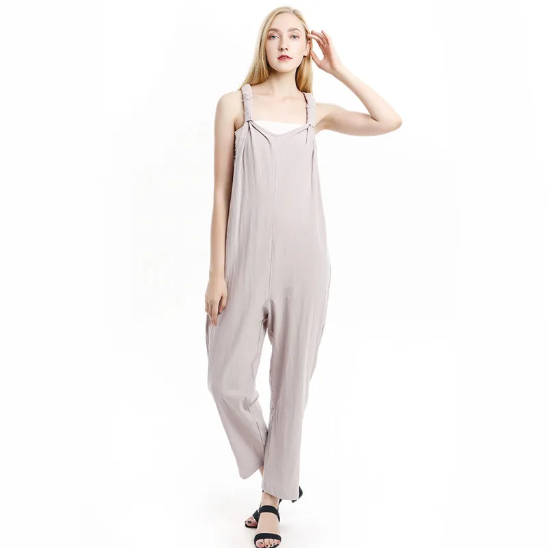 

Sexy Strip Backless Loose Solid Women's Jumpsuits Party Beach Bodycon Overalls For Women High Street Women Casual Jumpsuit