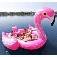 6 Person Flamingo Unicorn Pool Float Island Blow Up Summer Beach Swimming Party Lounge Raft Toys