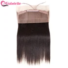 Gabrielle 360, фронтальные бразильские прямые человеческие волосы, только предварительно выщипанные Детские волосы, естественный цвет, волосы без повреждений