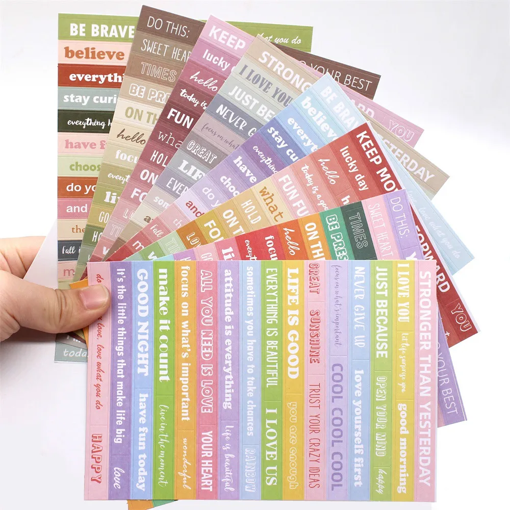8 шт цвета наклейки со словами для скрапбукинга DIY