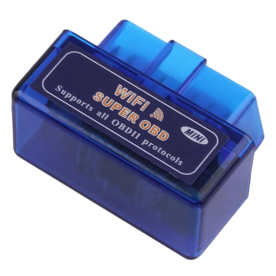 Мини ELM327 WiFi ELM 327 Автомобильная диагностика obd-ii инструмент OBD2 считыватель кодов Сканер для IOS Android ELM WiFi 327 синий