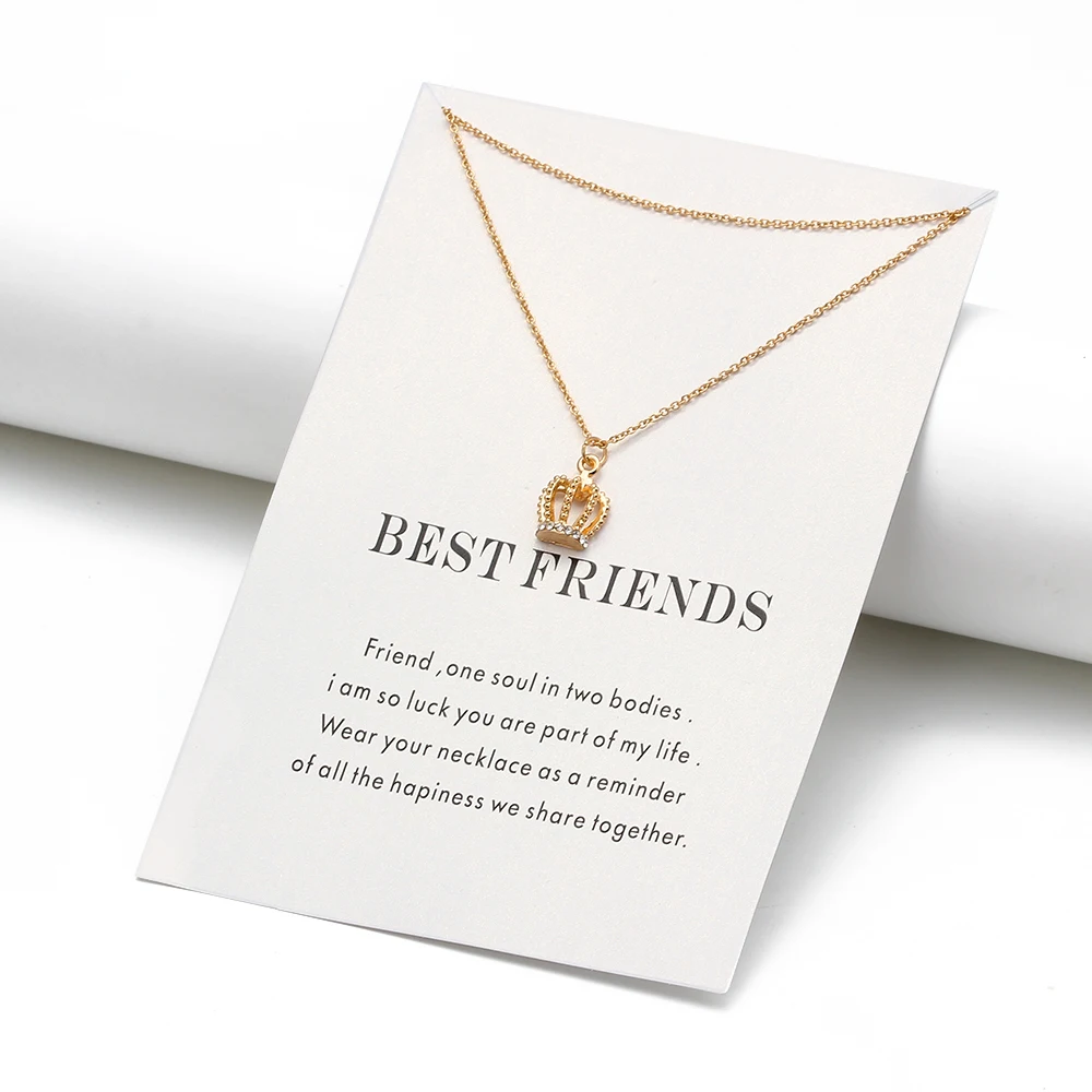 Женское Ожерелье с подарочной карточкой Wish Card цепочка из цинкового сплава колье