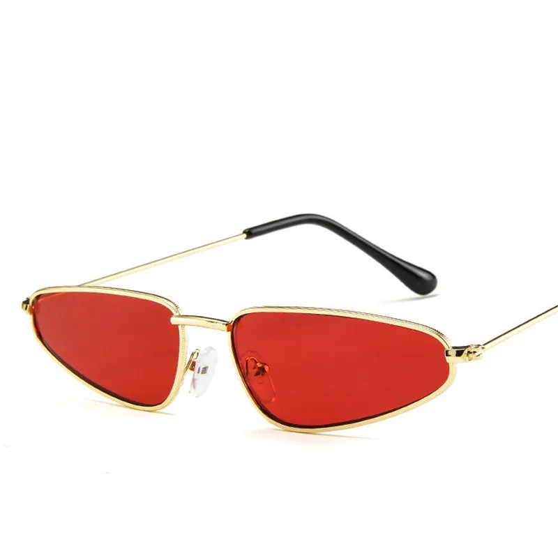 2021 Retro Small Cat Eye Sunglasses Women Brand Designer  Metal Vintage Ocean Lens triangular Sun Glasses oculos feminino UV400