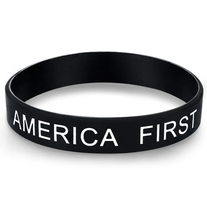 Новинка 2020 силиконовый Мужской и Женский Детский Браслет Trump Keep America отличный