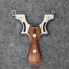 Рогатка из нержавеющей стали, плоская, деревянная, высокоточная, профессиональная, для охоты