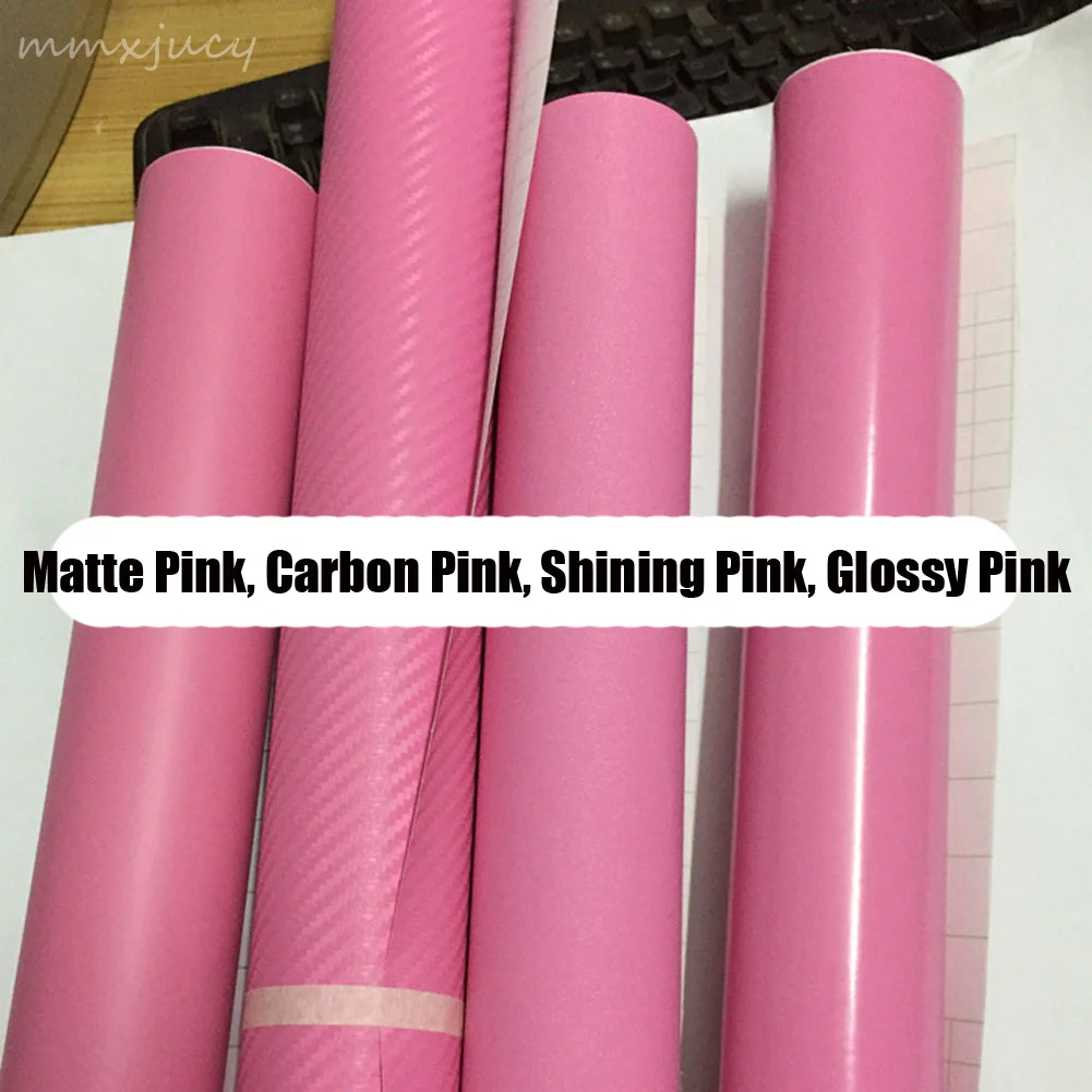 

2 PCS 100cm*50cm Pink Car Body Film Vinyl Wrap Sheet Sticker Decal PVC Air Bubble Free Film DIY