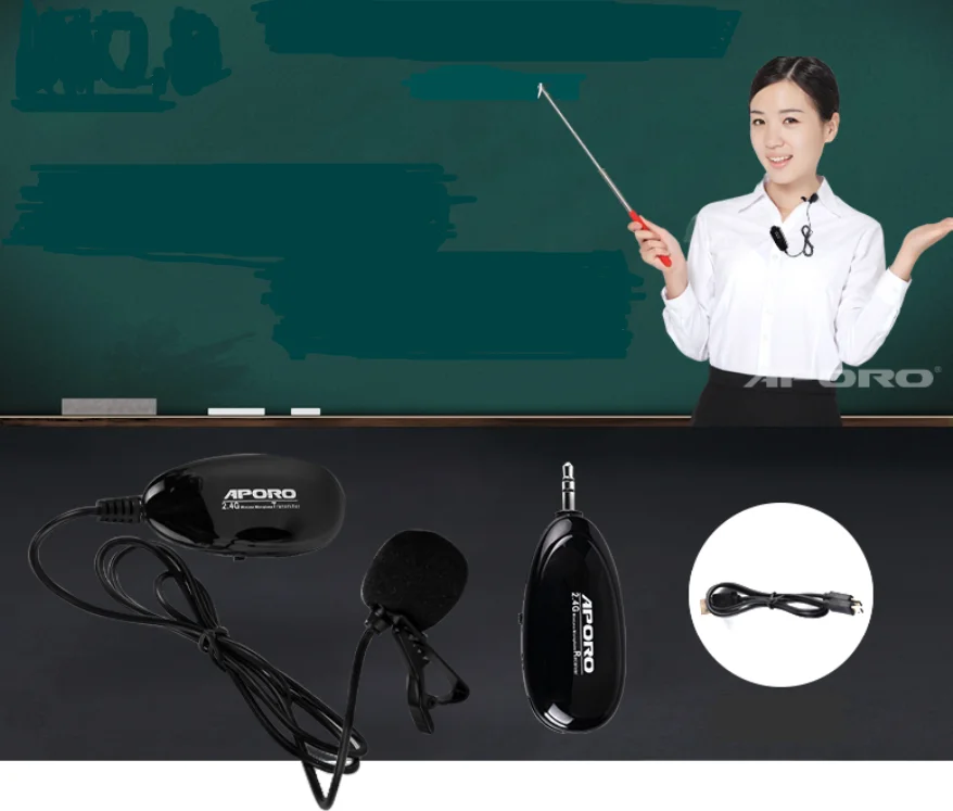 

2.4G Wireless Microphone System Lavalier Lapel Wireless Microphone for Iphone/Ipad/PC/Android/DSLR/Camera Speaker microphone