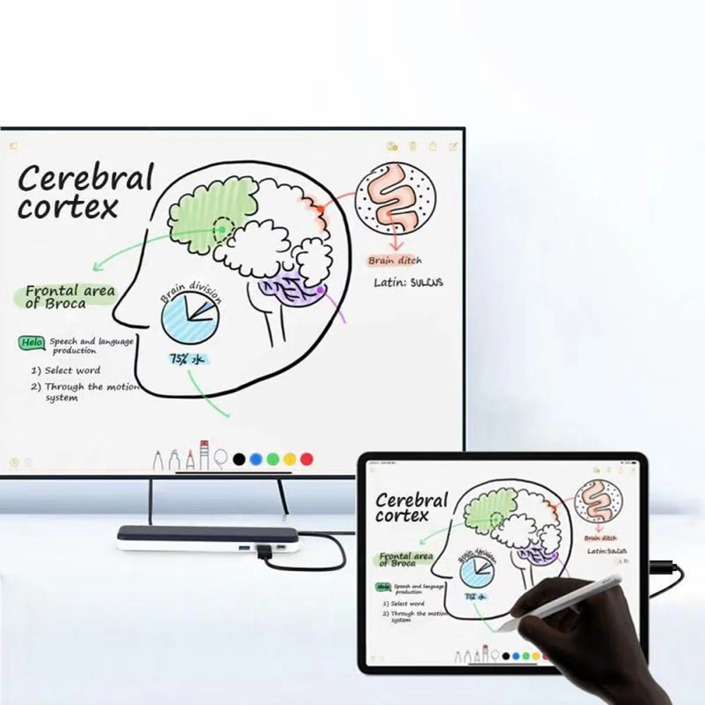 Адаптер USB C Hub для MacBook Pro PD порт Samsung S8 S9 Huawei P20 Mate 20 пенал iPad Apple Pencil|USB-хабы| |