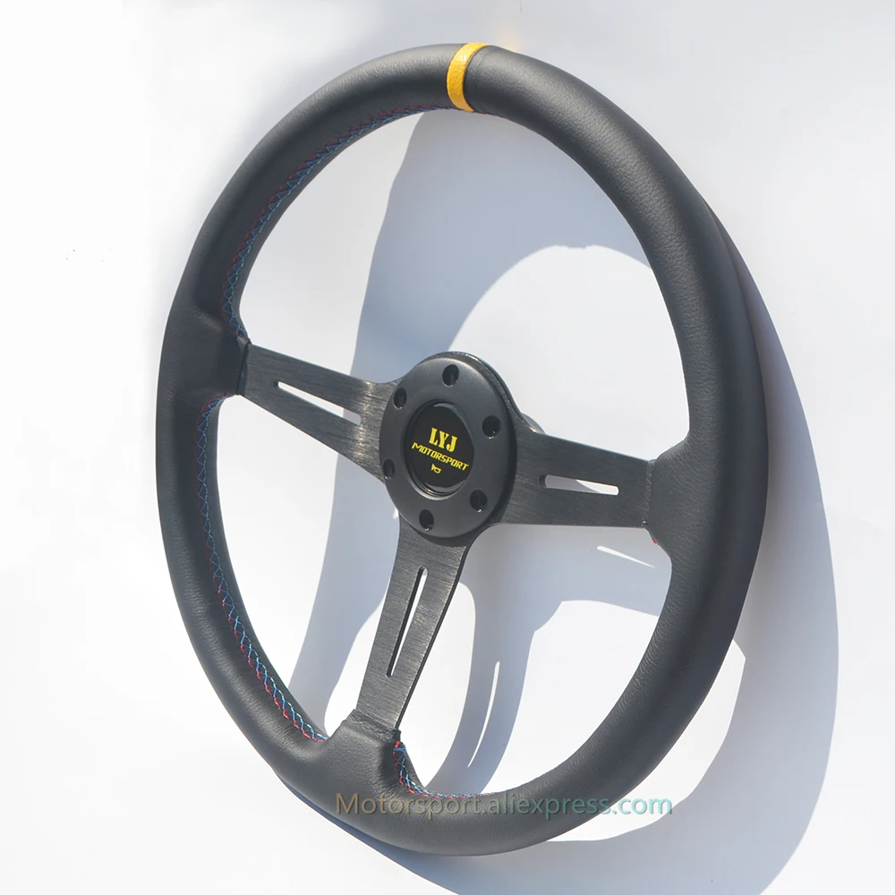 Бесплатная доставка 370 мм Автомобильный руль 14 5 дюймов Универсальный гоночный с 3