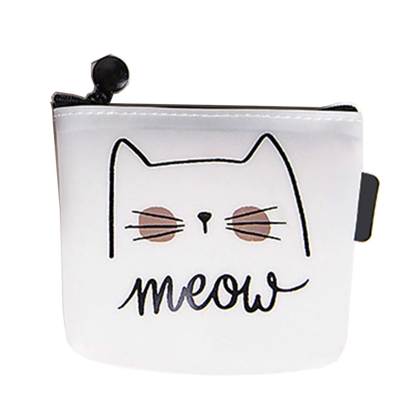 1 шт. кошельки для монет в виде кошки женские Мини из силикагеля девочек и детей