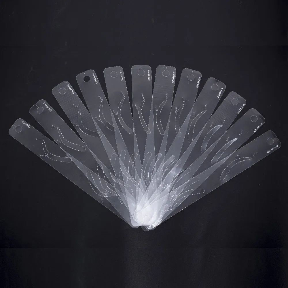 12 шт. трафареты для татуажа бровей | Красота и здоровье