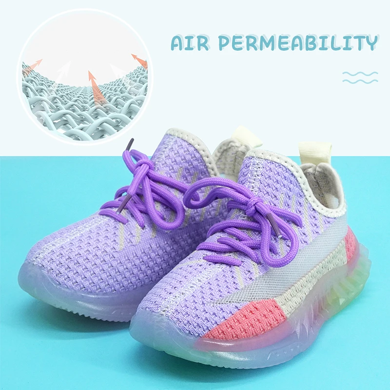 Zapatillas de correr para ni&ntilde;os, zapatos ligeros y transpirables, antideslizantes, informales, para caminar, deportivas para ni&ntilde;as-1