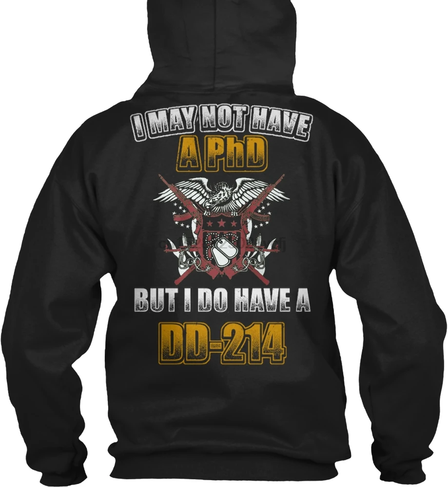 Мужская толстовка с капюшоном длинным рукавом ветеран солдат военный армия (382)