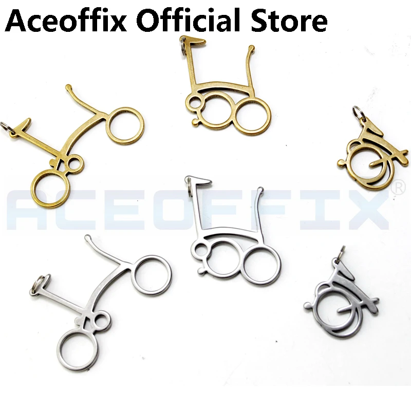 Aceoffix бромптонский медный нержавеющий брелок|Наклейки на велосипед| |