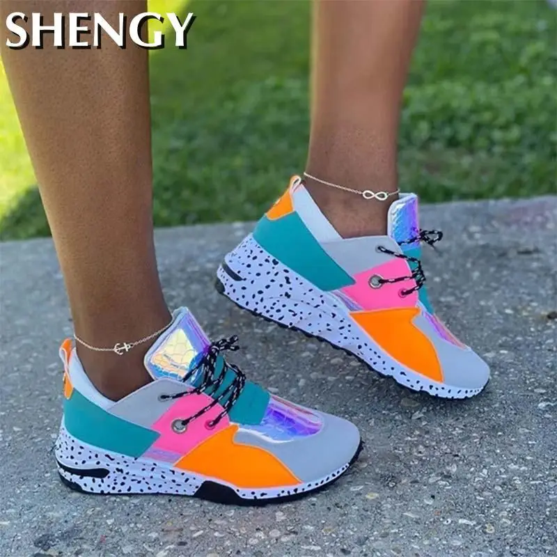 Кроссовки женские с блестками модная повседневная спортивная обувь удобные